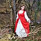 Red dress in Medieval style for a photo shoot. Dresses. Kupava - ethno/boho. My Livemaster. Фото №4