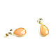 Jade earrings, orange carnation earrings 'Autumn Radiance'. Earrings. Irina Moro. Online shopping on My Livemaster.  Фото №2