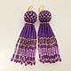 Order Earrings tassel beaded purple. Beaded jewelry by Marina Ikkes. Livemaster. . Tassel earrings Фото №3