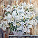 Painting watercolor Lily. White lilies. Painting with flowers, Pictures, Magnitogorsk,  Фото №1
