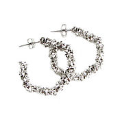 Украшения handmade. Livemaster - original item Silver Ring Earrings, Buy Sparkling Earrings. Handmade.