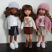 Куклы и игрушки handmade. Livemaster - original item Clothing for Paola Reina dolls: skirt, cardigan, hat, longsleeve. Handmade.