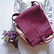 Кожаная сумка "Совиньон" винного цвета, Классическая сумка, Гатчина,  Фото №1