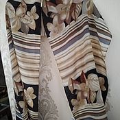 Винтаж handmade. Livemaster - original item Vintage accessories: scarf with flowers, ,100%silk, vintage Germany. Handmade.