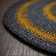 Carpet round wool blend knit gray mustard, Carpets, Volgograd,  Фото №1