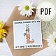 Открытка "Нет ничего невозможного" Шаблон PDF, Шаблоны для печати, Чайковский,  Фото №1