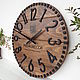 Часы деревянные с лого 40cм, Часы классические, Ижевск,  Фото №1