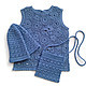 Cotton top for girl Blue lagoon, Tops, Yurga,  Фото №1