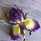 Flower brooch 'Iris' / wedding decoration. Brooches. fancyflower. Online shopping on My Livemaster.  Фото №2