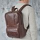 Men's leather backpack 'Salvador' (Tobacco), Backpacks, Yaroslavl,  Фото №1