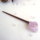 A wooden stud made of beech with a real Lilac Hydrangea flower. Hairpin. WonderLand. My Livemaster. Фото №4