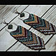 bead earrings, Tassel earrings, Tyumen,  Фото №1