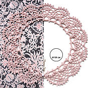 Аксессуары handmade. Livemaster - original item Crocheted collar in the color of a dusty rose openwork 6 cm wide. Handmade.