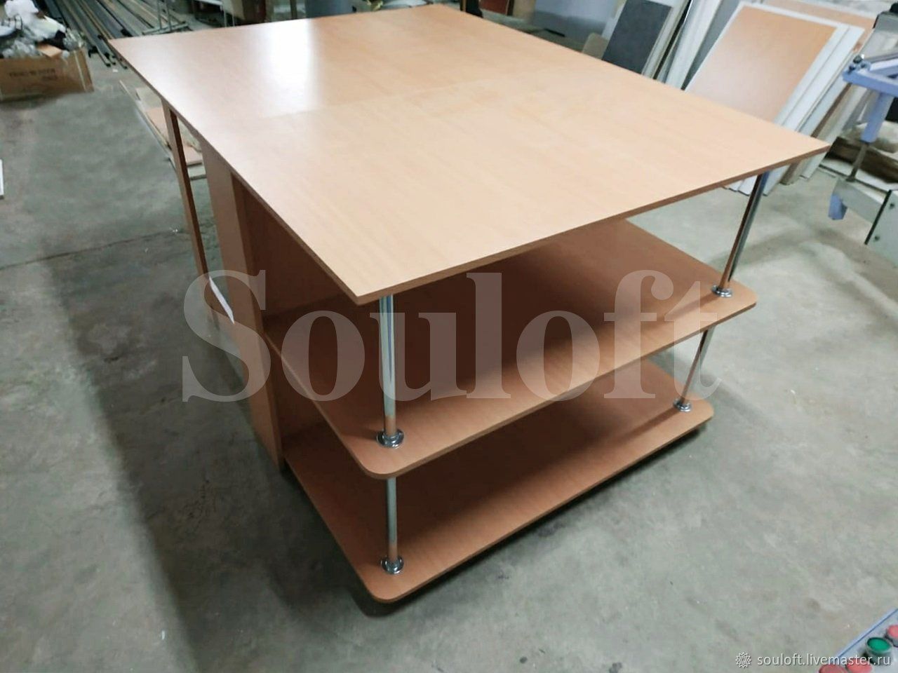 Стол для шитья Комфорт-7 + ( с дополнительной поверхностью для раскроя ткани)