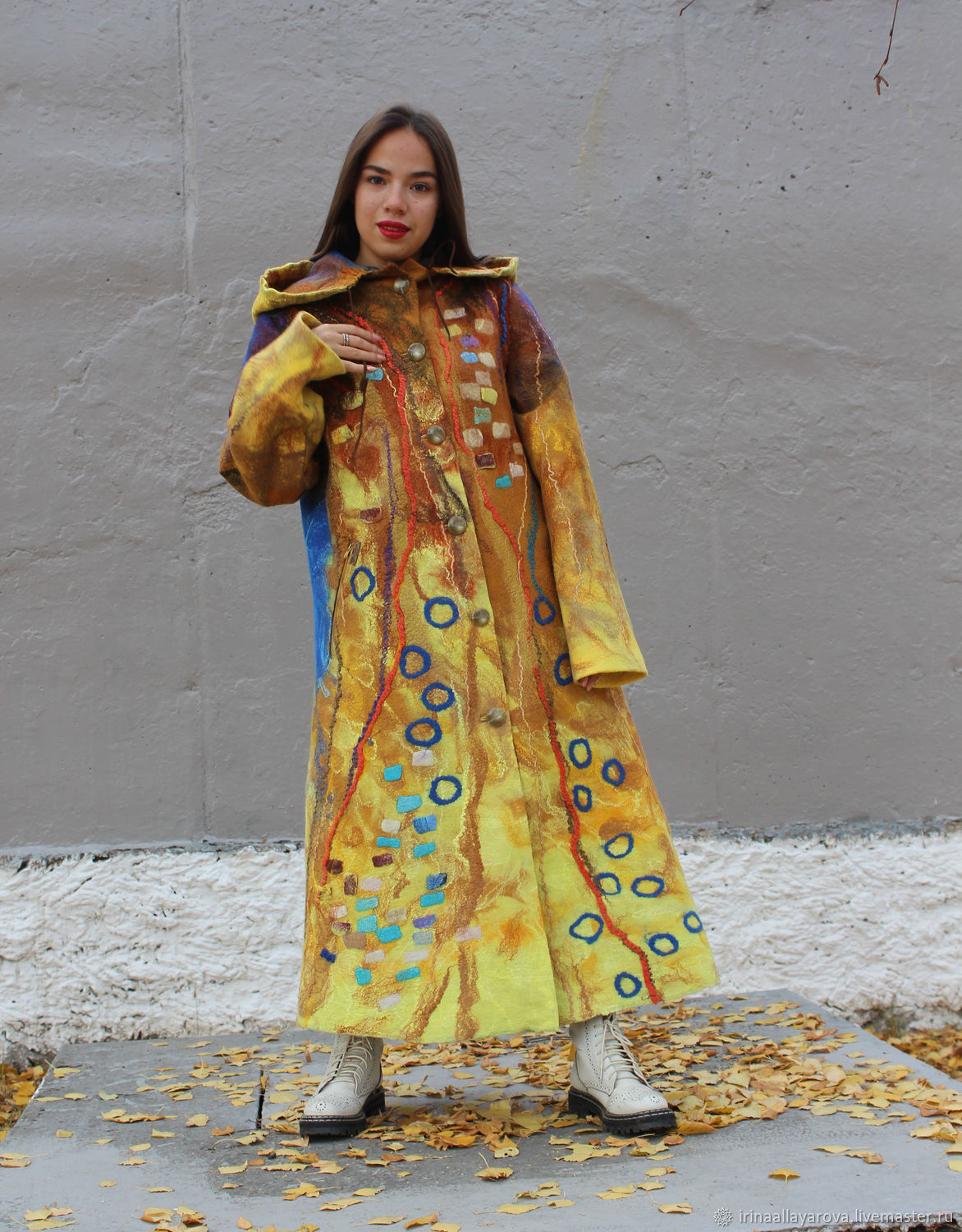 Coat felted ' Kiss. G.Klimt 3', Coats, Verhneuralsk,  Фото №1