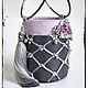 Bag-bucket with macrame Romantic young Lady, Clutches, Moscow,  Фото №1