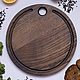 Small Round Cutting Board. D 25cm, color ' charcoal'. Utensils. derevyannaya-masterskaya-yasen (yasen-wood). Online shopping on My Livemaster.  Фото №2
