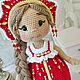 Кукла вязаная в народном костюме, кукла Василиса. Амигуруми куклы и игрушки. Кукольная мастерская Татьяны Шадура. Ярмарка Мастеров.  Фото №5