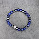 Men's Bracelet natural lapis lazuli and hematite. Bead bracelet. naturalkavni. My Livemaster. Фото №4