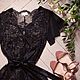 Copy of Black Lace and Tulle Bridal Robe F27(black), Robes, Kiev,  Фото №1