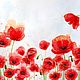 Order Painting Poppies flowers for interior living room bedroom red white scarlet. give to know the wonders. Livemaster. . Pictures Фото №3