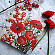 Still life with red gerbera daisies, painted in oil, varnished. The ends wide (3,8 cm) spelled out, so that the design does not need
