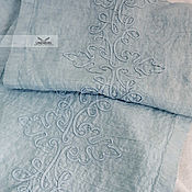 Для дома и интерьера handmade. Livemaster - original item Linen path with voluminous embroidery, decorative napkin. Handmade.