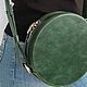 Order Round bag made of genuine leather color dark green emerald. MiTonA. Livemaster. . Crossbody bag Фото №3