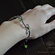 Sterling silver bracelet with chrysolite - Metal Jewelry Gems Green. Hard bracelet. Strangell Jewelry. My Livemaster. Фото №5