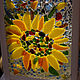 lamp Sunflowers. Candlesticks. Artiglass. Online shopping on My Livemaster.  Фото №2