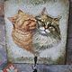 Order Hanger-housekeeper ' Cat love'. beautifulcrafts. Livemaster. . Interior elements Фото №3