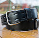 Men's belt,leather,for jeans.Large size, Straps, Kineshma,  Фото №1