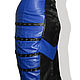 Pencil skirt leather black and blue with straps. Skirts. Lollypie - Modiste Cat. My Livemaster. Фото №5