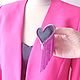 Брошь из кожи Magenta Heart. Брошь-булавка. Большая Медведица (jewelry & bags). Интернет-магазин Ярмарка Мастеров.  Фото №2