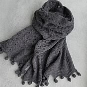 Аксессуары handmade. Livemaster - original item Grey scarf. Handmade.
