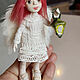 Angel baby with a flashlight Doll or Christmas tree decoration. Interior doll. KapustinaArt. My Livemaster. Фото №6