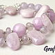 Kunzite necklace with amethyst, Necklace, Moscow,  Фото №1