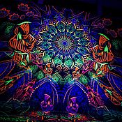 Картины и панно handmade. Livemaster - original item Luminous psychedelic canvas 