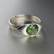 Украшения handmade. Livemaster - original item Women`s silver handmade ring with Green Tourmaline. Handmade.