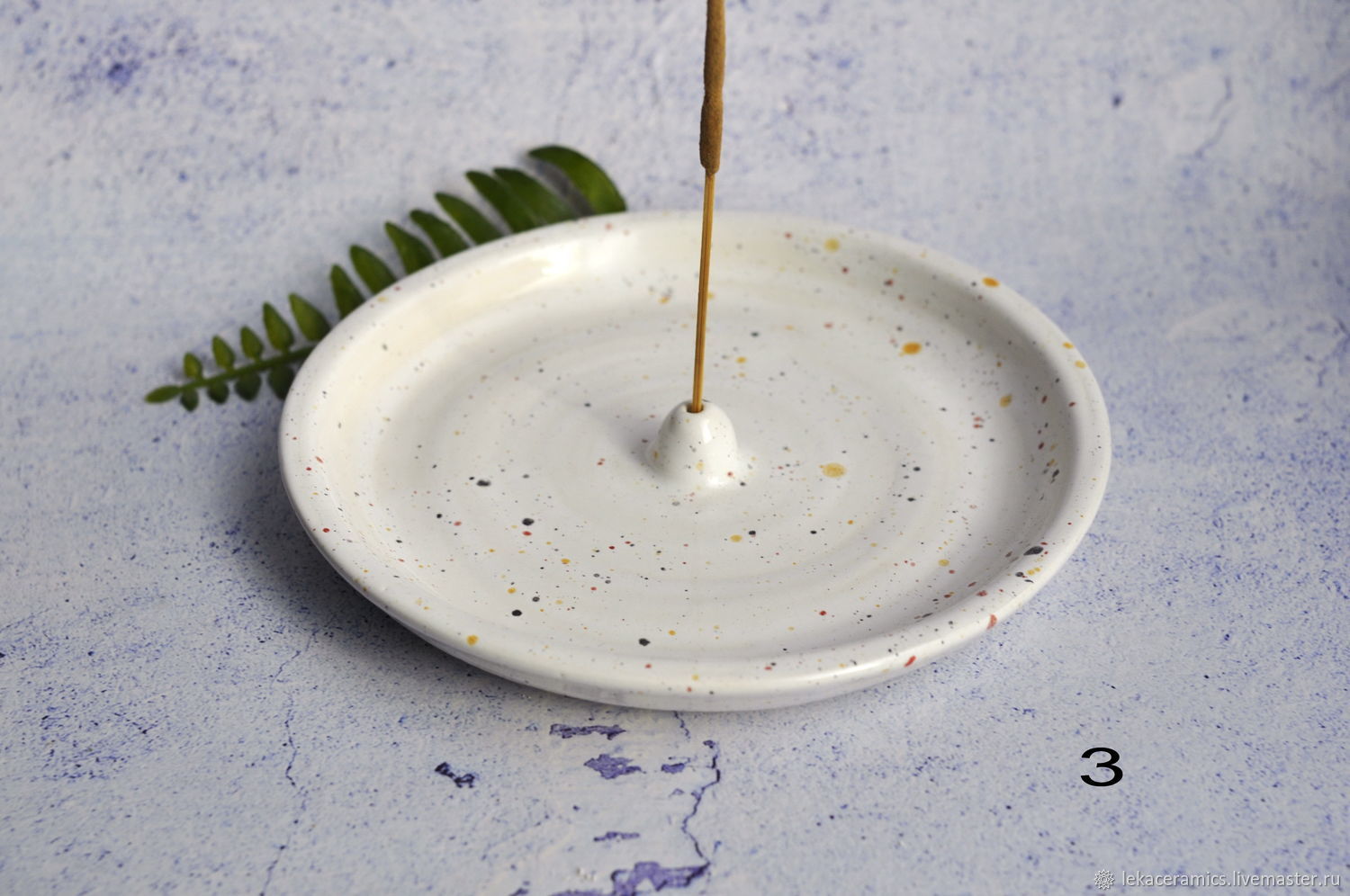Подставка для благовоний ручной лепки, круглая керамическая подставка в ...
