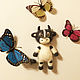 Order felt toy: Bull. Magnet made of wool. colorlight (colorlight). Livemaster. . Felted Toy Фото №3