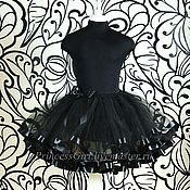 Одежда детская handmade. Livemaster - original item Skirt: A skirt with ribbons (black). Handmade.