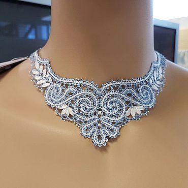 Аксессуары ручной работы. Ярмарка Мастеров - ручная работа Колье кружевное. Handmade.