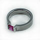 Titanium ring Ti 1002 ruby. Rings. asgdesign. Online shopping on My Livemaster.  Фото №2