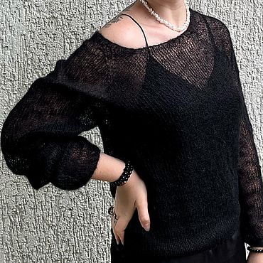 Свитер-паутинка из мохера. Rima Gagieva. Одежда женская ручной работы - Ярмарка Мастеров Одежда женская ручной работы. Ярмарка Мастеров - ручная работа Свитер-паутинка из мохера. Handmade.