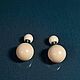 Spheres – stud earrings made of mammoth tusk. Stud earrings. artegiony. Online shopping on My Livemaster.  Фото №2