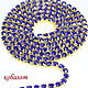 Rhinestone chain dense SS12 3 mm Cobalt in gold DACs 10 cm. Chains. agraf. Online shopping on My Livemaster.  Фото №2