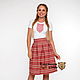 Skirt with folk ornament 'Alatyr' red, Skirts, St. Petersburg,  Фото №1