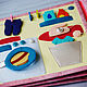 Educational felt book for girls. Dollhouse. Cubes and books. Children's mood. My Livemaster. Фото №5