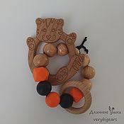 Куклы и игрушки handmade. Livemaster - original item Wooden Rodent Tiger Cub with Silicone and Juniper Beads. Handmade.